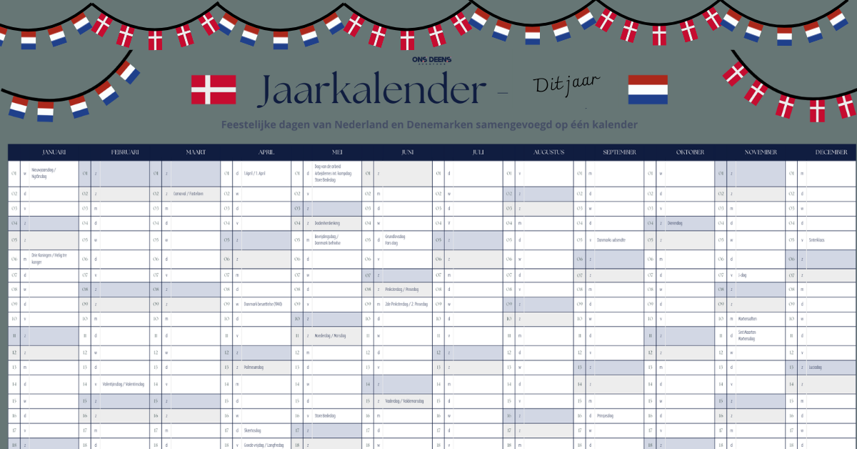 Pak de kalender erbij